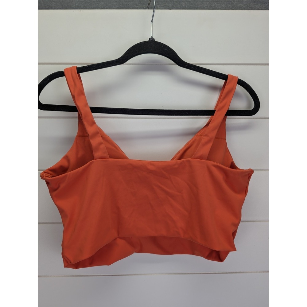Halara Cool Touch Yoga Sports Bra XL Orange Cut Out Cropped Tank Top Padded - Picture 3 of 8